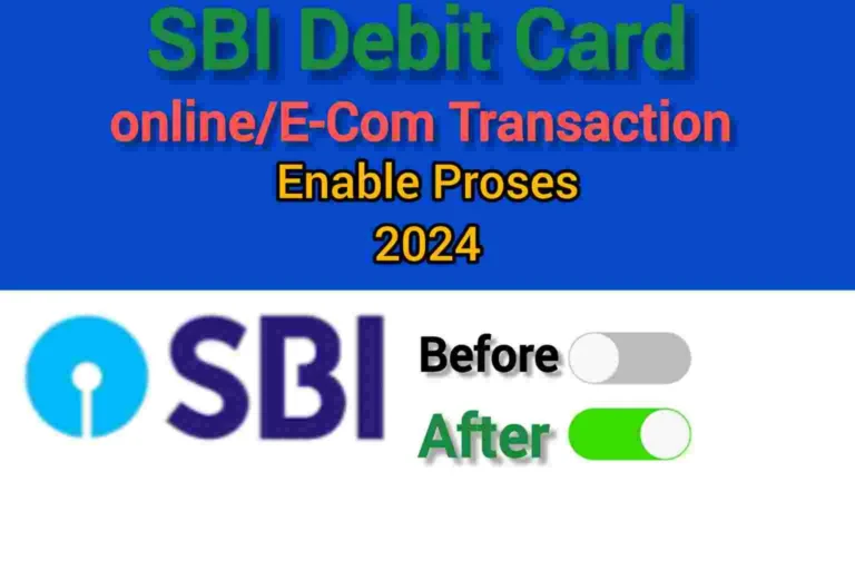 Sbi debit card online transaction enable proses online